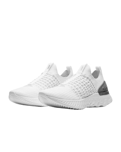 Nike Phantom React Run Flyknit 2 'True white/Metallic Silver' W